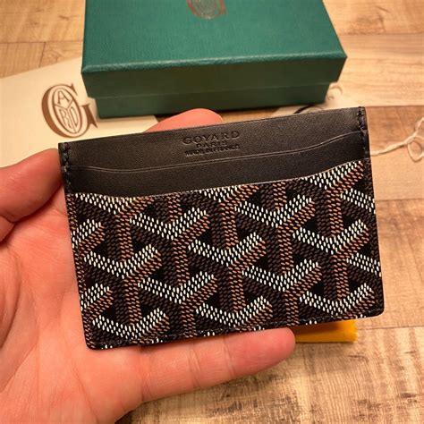 goyard classic saint sulpice card holder wallet black|goyard card holder price paris.